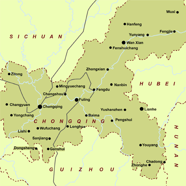 Chongging city carte